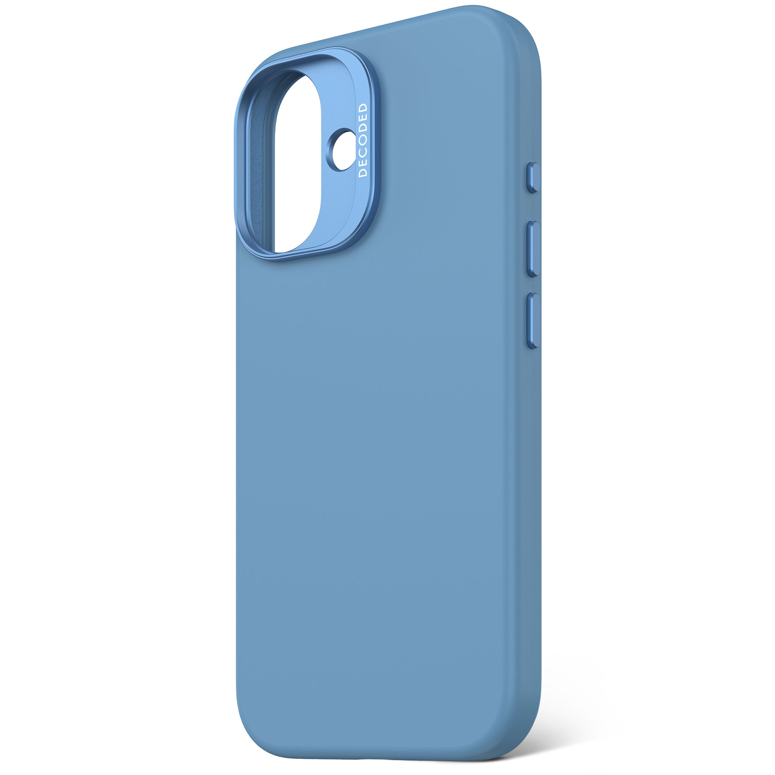 DECODED Husă de silicon antimicrobiană pentru iPhone 16 - Albastru aerian