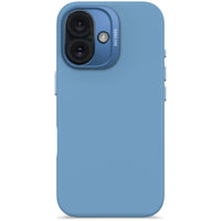 DECODED Husă de silicon antimicrobiană pentru iPhone 16 - Albastru aerian