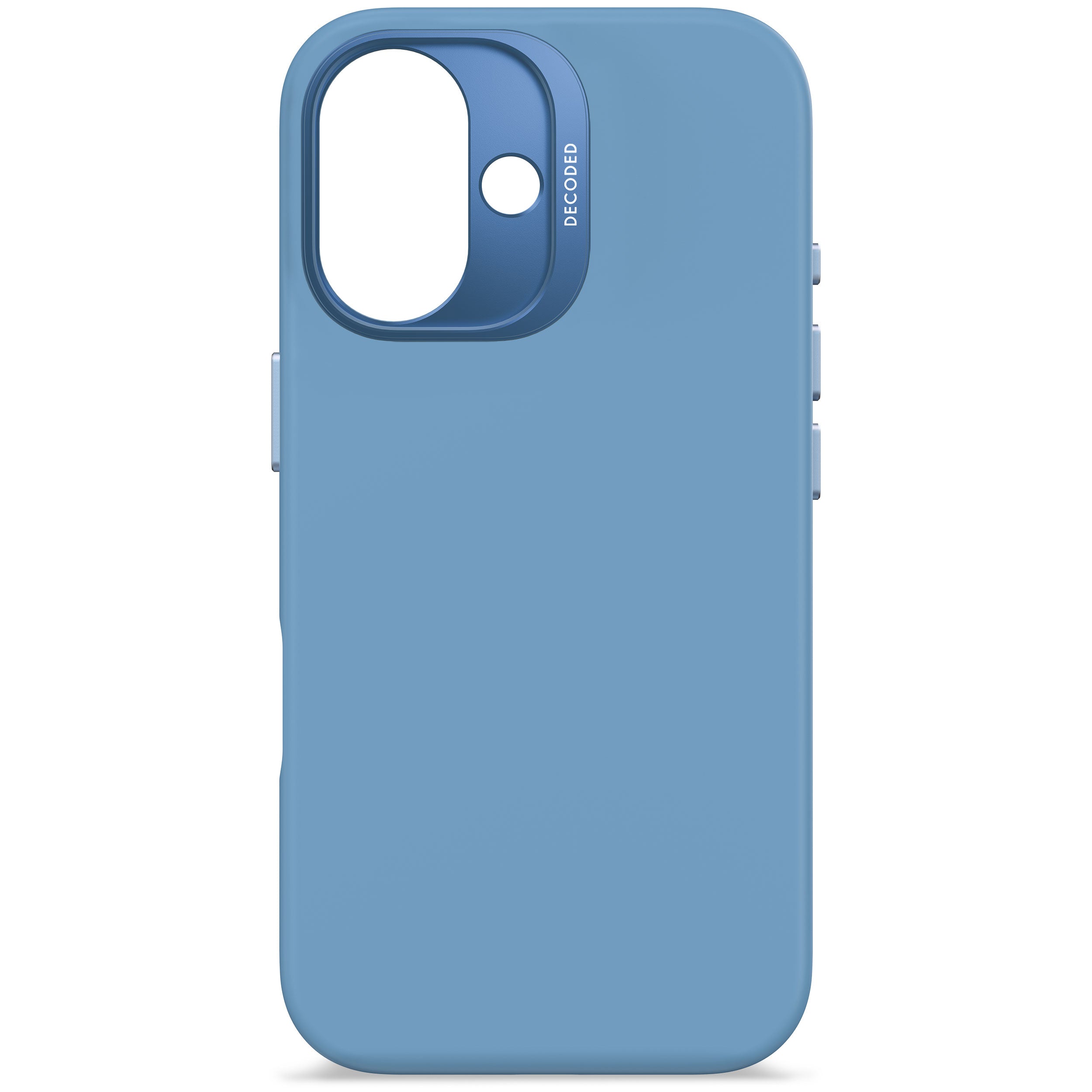DECODED Husă de silicon antimicrobiană pentru iPhone 16 - Albastru aerian