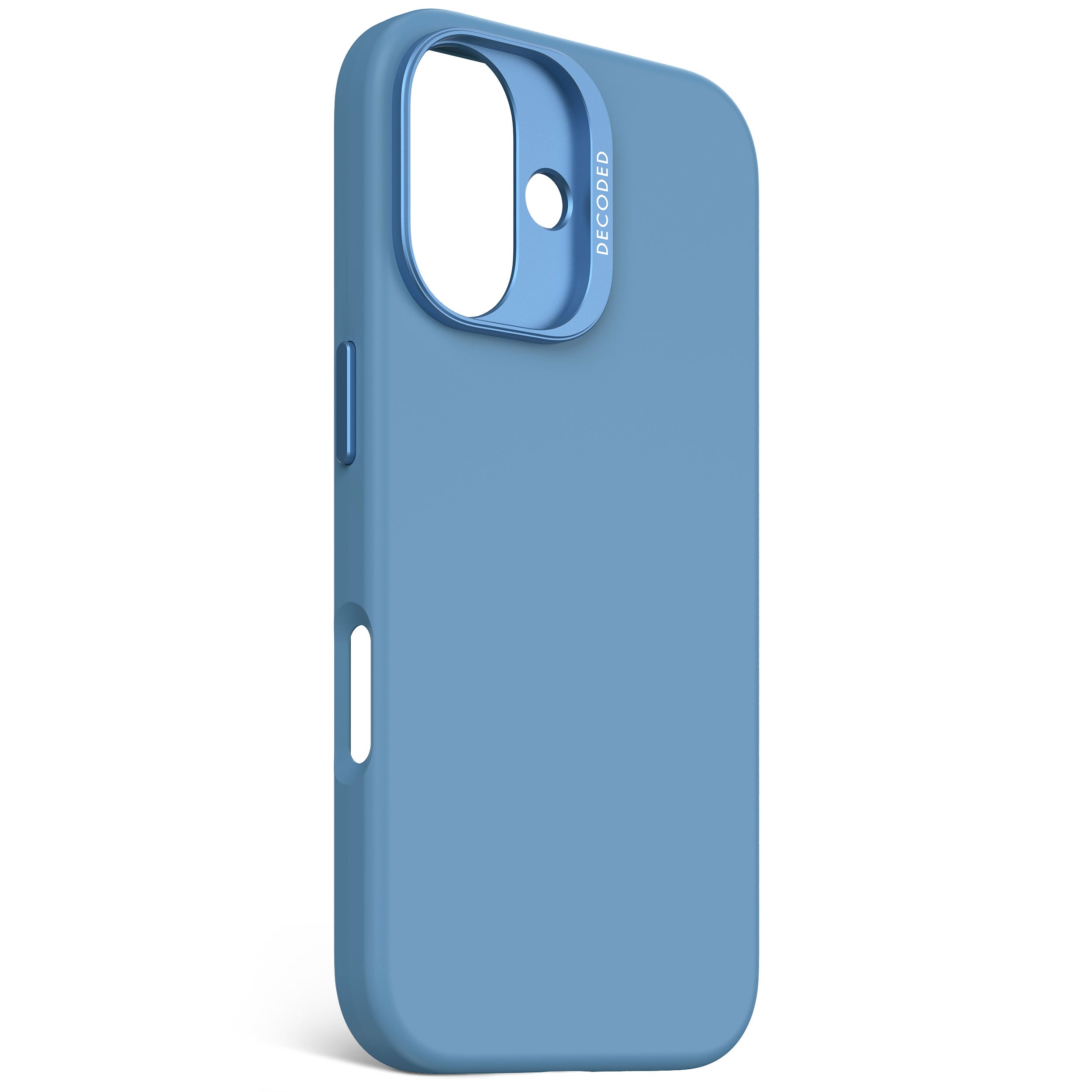 DECODED Husă de silicon antimicrobiană pentru iPhone 16 - Albastru aerian