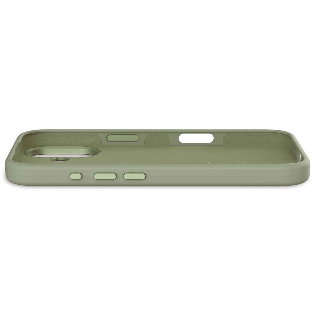 Husă anti-microbiană din silicon DECODED pentru iPhone 16 - Verde Jad