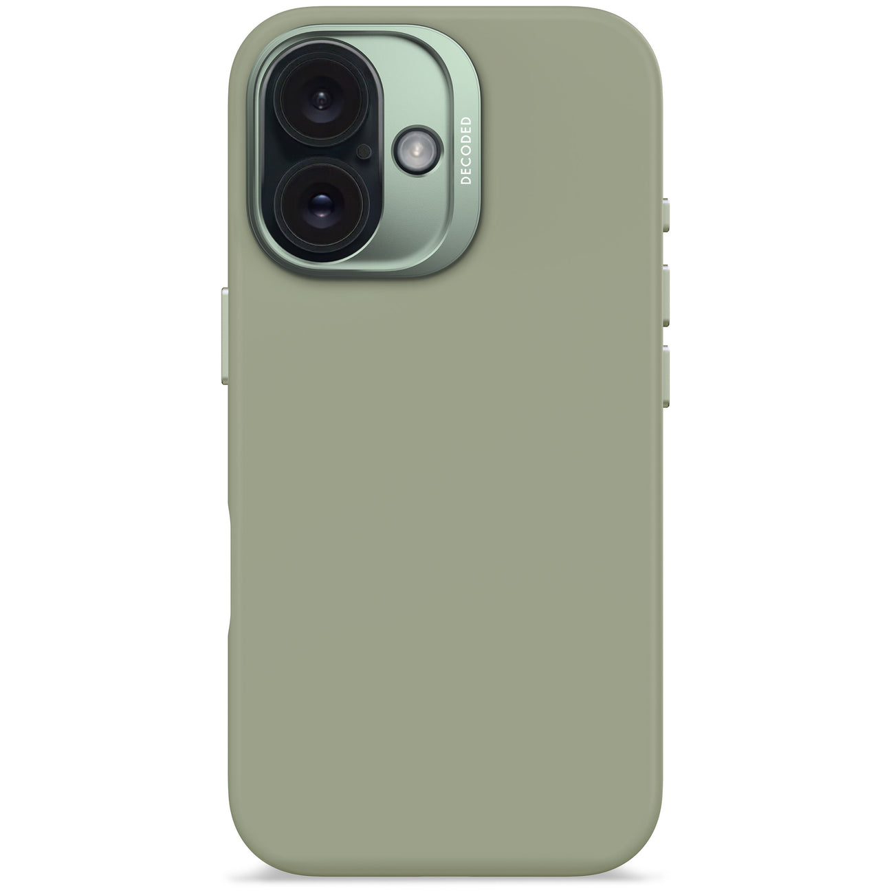 Husă anti-microbiană din silicon DECODED pentru iPhone 16 - Verde Jad