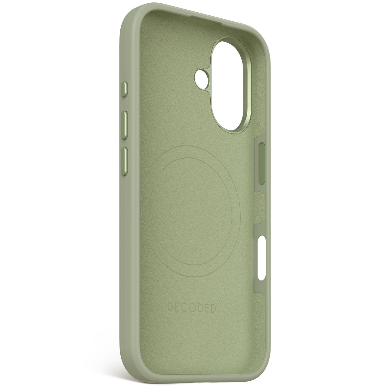 Husă anti-microbiană din silicon DECODED pentru iPhone 16 - Verde Jad
