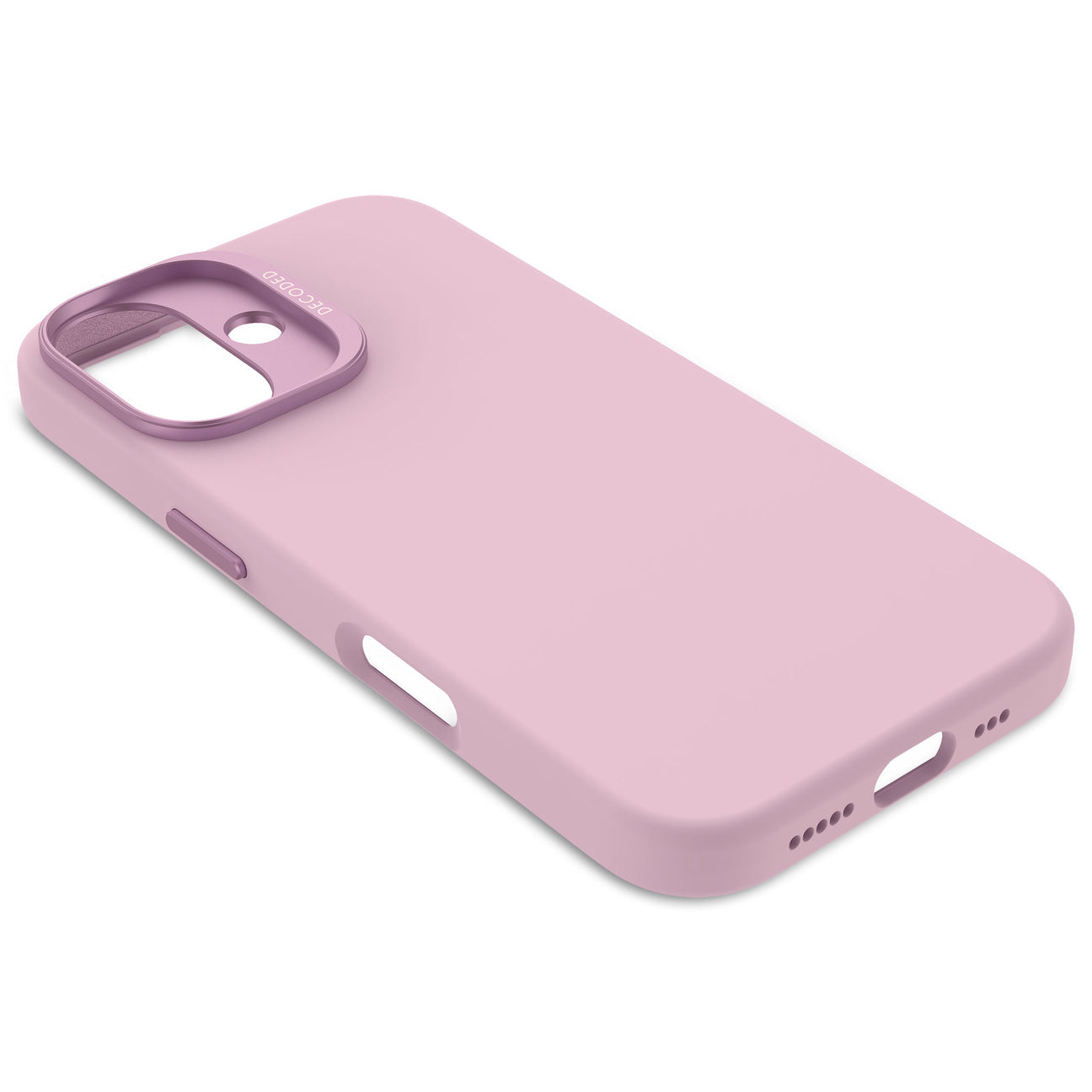 Husă de protecție DECODED din silicon antimicrobian pentru iPhone 16 - Mov liliac