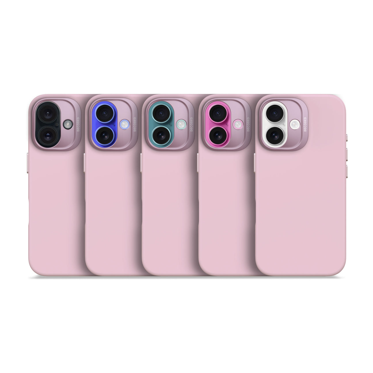 Husă de protecție DECODED din silicon antimicrobian pentru iPhone 16 - Mov liliac