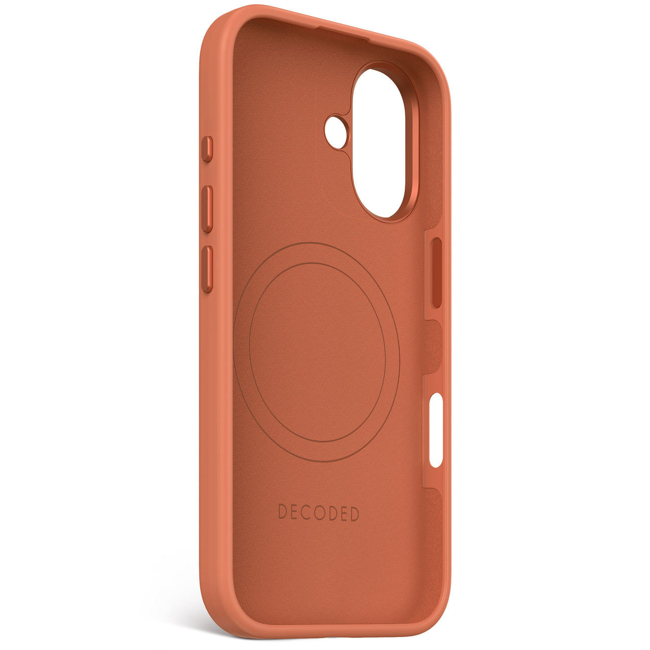 Husă de protecție DECODED AntiMicrobial din silicon pentru iPhone 16 - Sand Stone