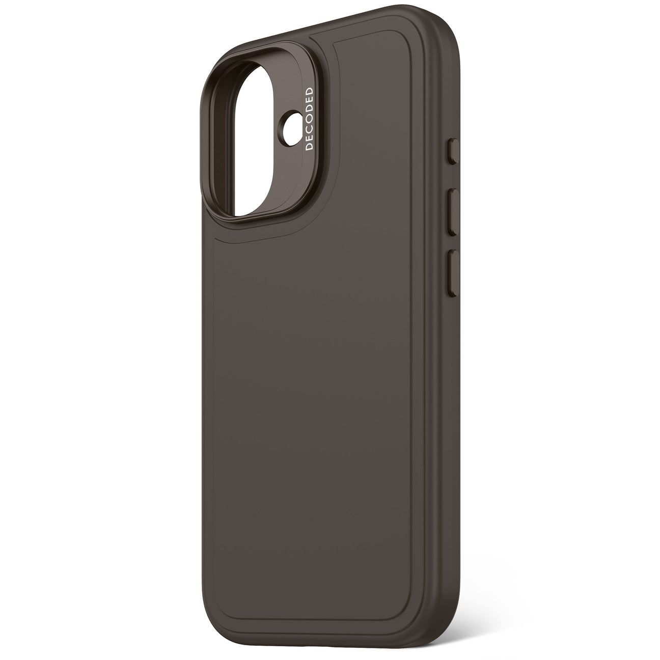 Husa de spate DECODED din silicon antimicrobian pentru iPhone 16 - Phantom Black