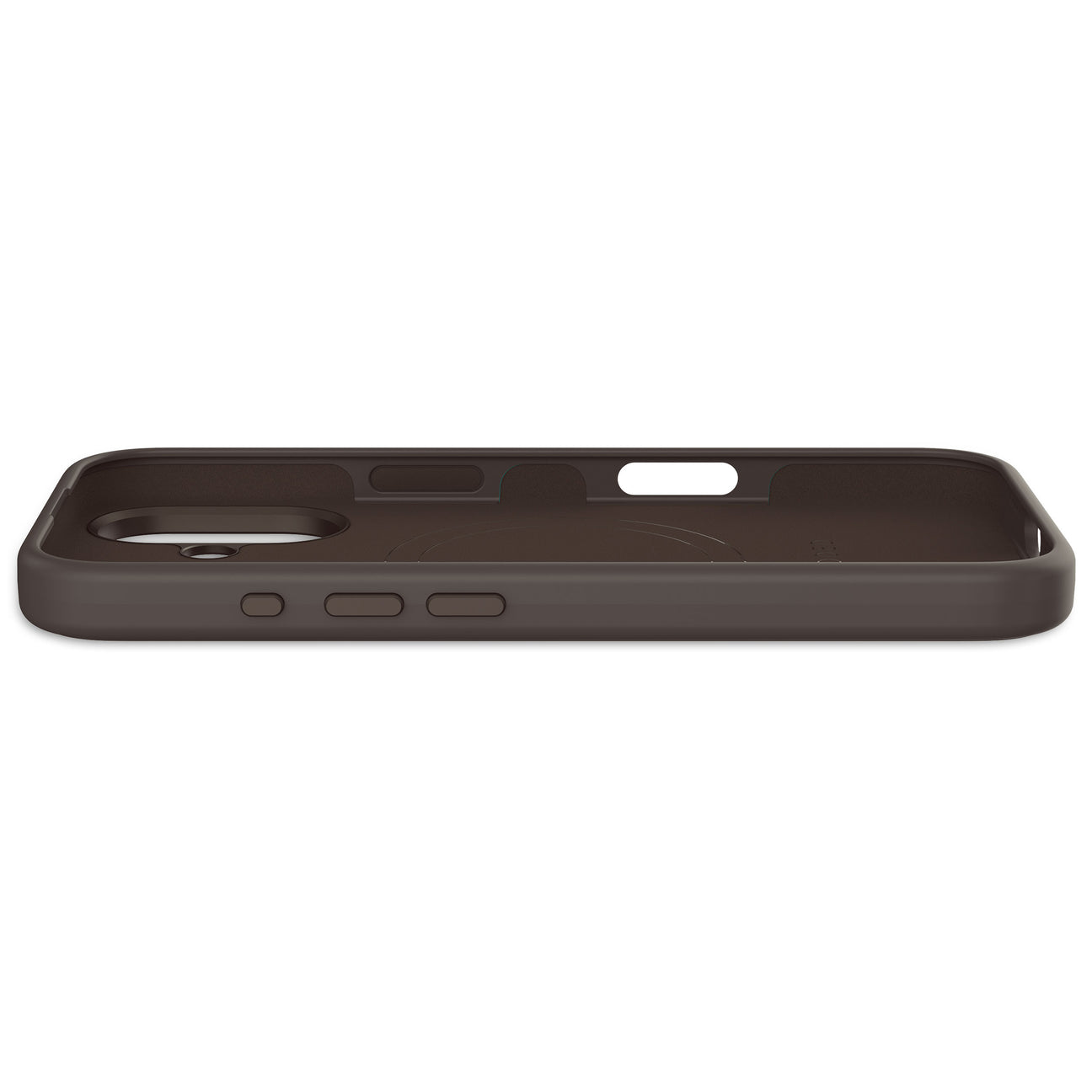 Husa de spate DECODED din silicon antimicrobian pentru iPhone 16 - Phantom Black