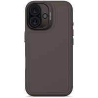 Husa de spate DECODED din silicon antimicrobian pentru iPhone 16 - Phantom Black