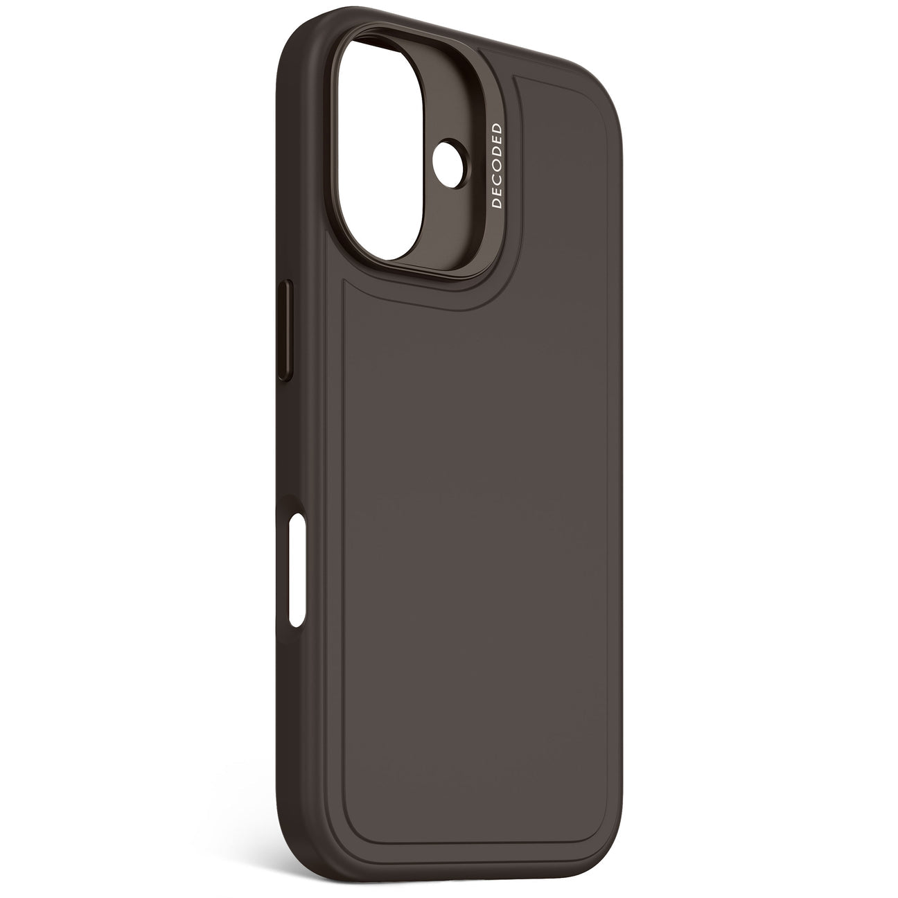 Husa de spate DECODED din silicon antimicrobian pentru iPhone 16 - Phantom Black