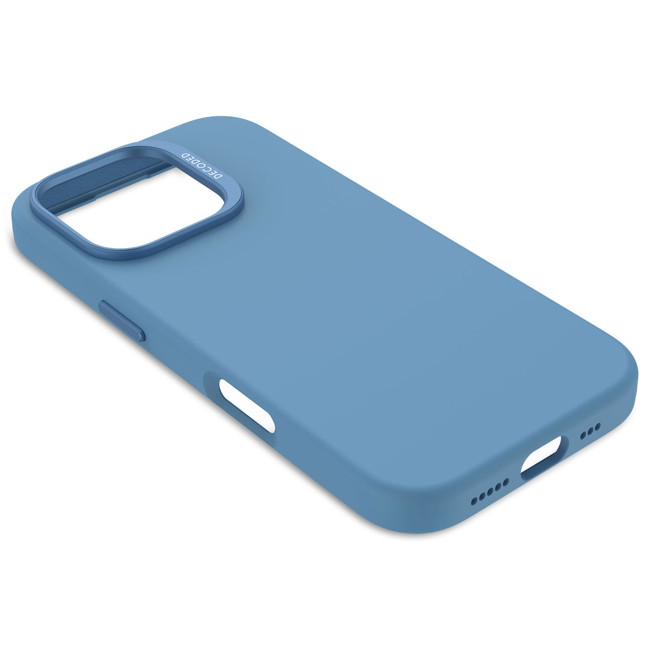 Husă spate din silicon antimicrobian DECODED pentru iPhone 16 Pro - Air Blue