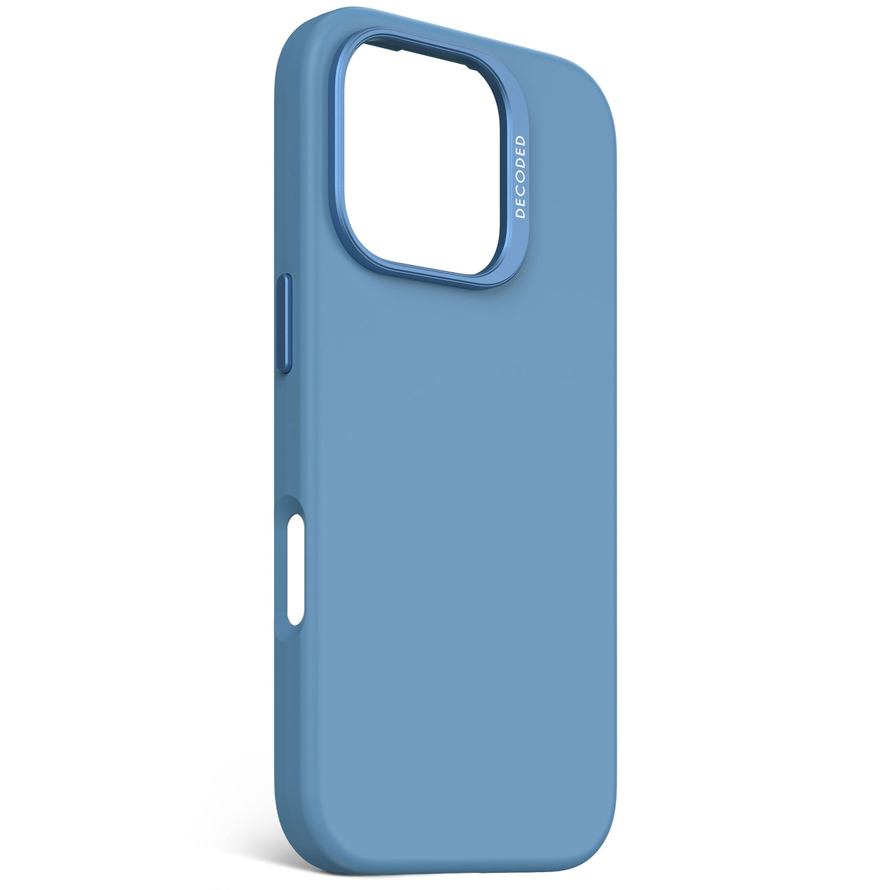 Husă spate din silicon antimicrobian DECODED pentru iPhone 16 Pro - Air Blue