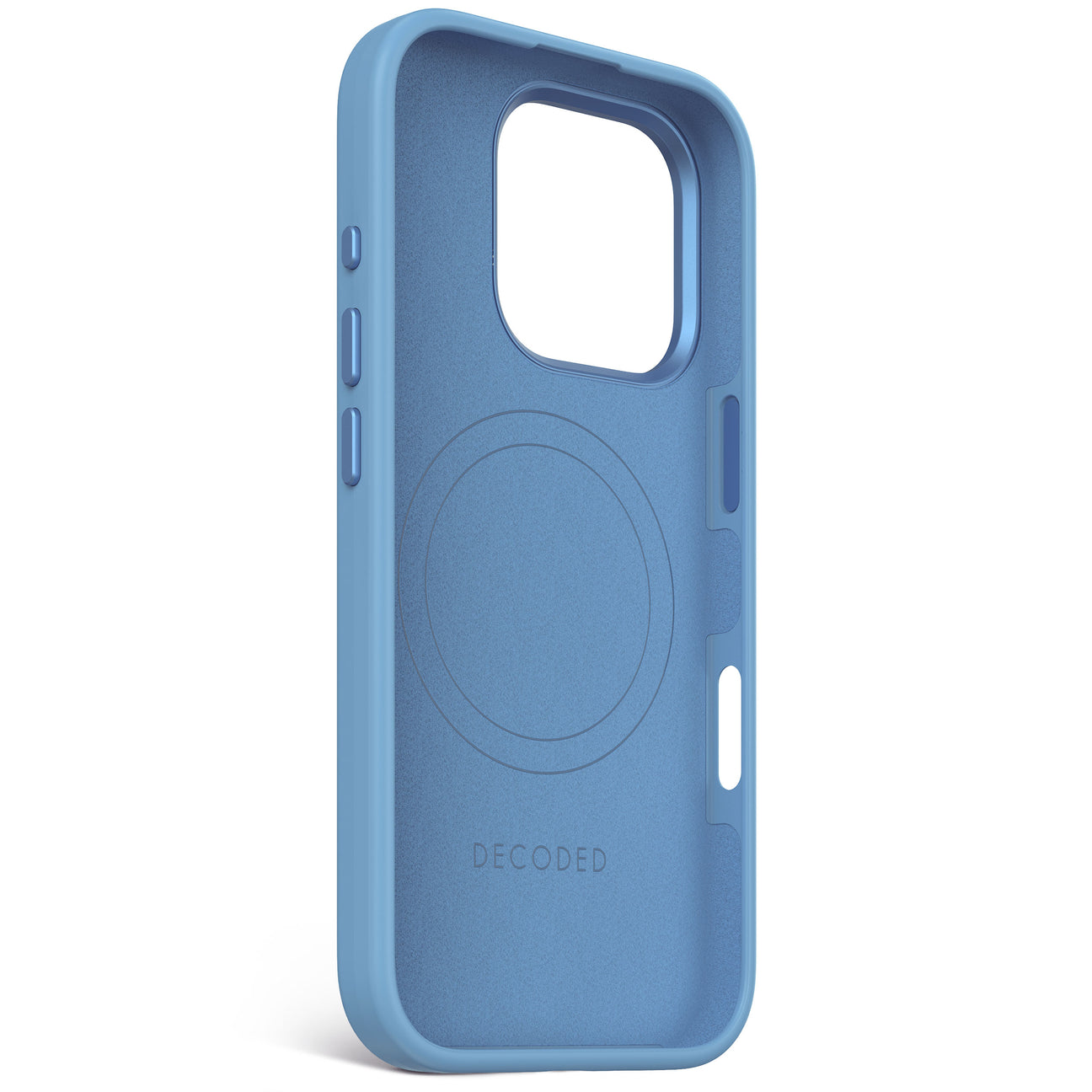 Husă spate din silicon antimicrobian DECODED pentru iPhone 16 Pro - Air Blue