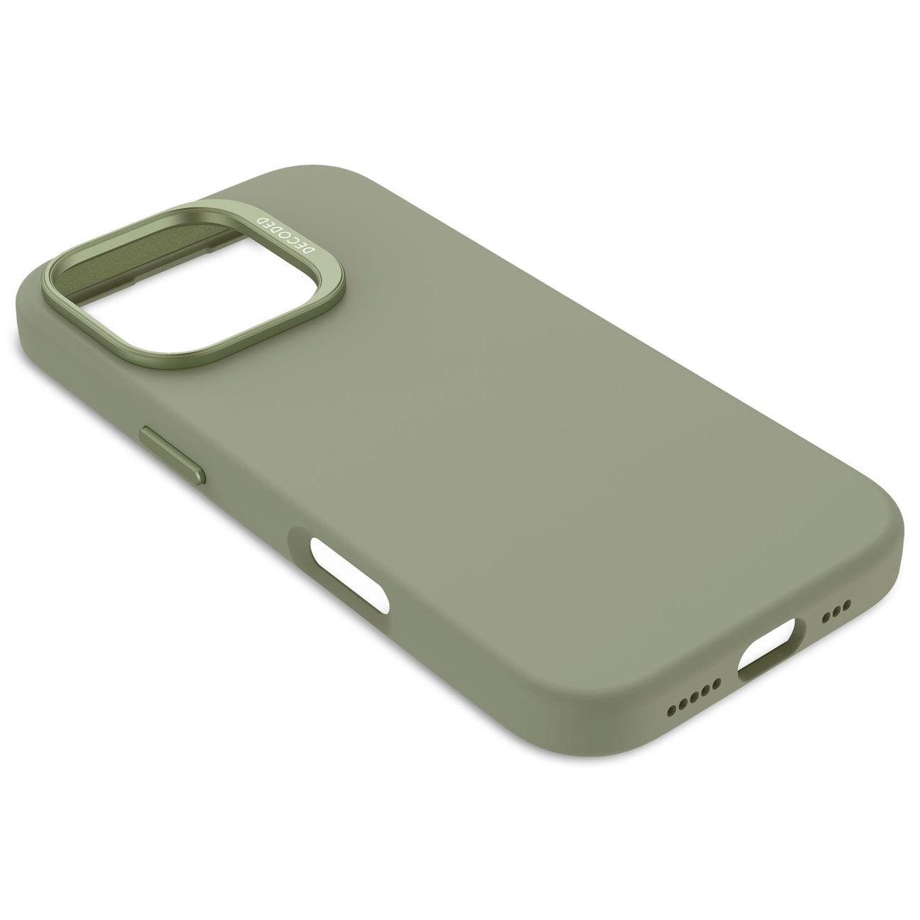 Husă de protecție DECODED din silicon antimicrobian pentru iPhone 16 Pro - Verde Jad