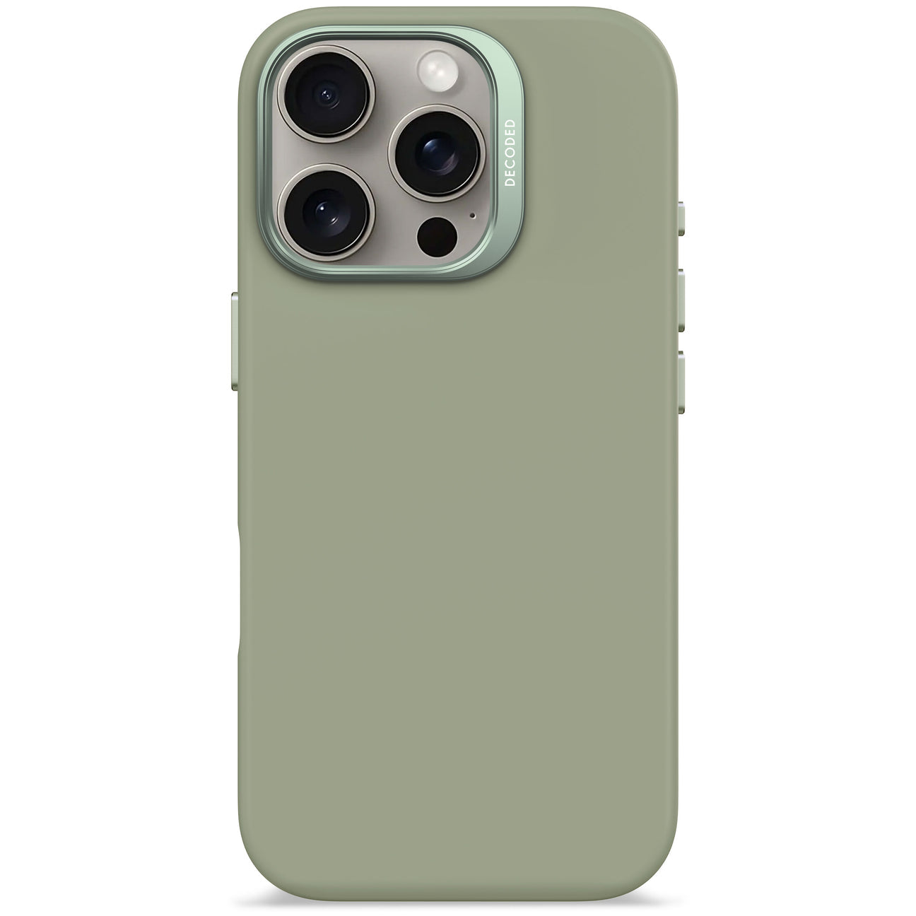 Husă de protecție DECODED din silicon antimicrobian pentru iPhone 16 Pro - Verde Jad