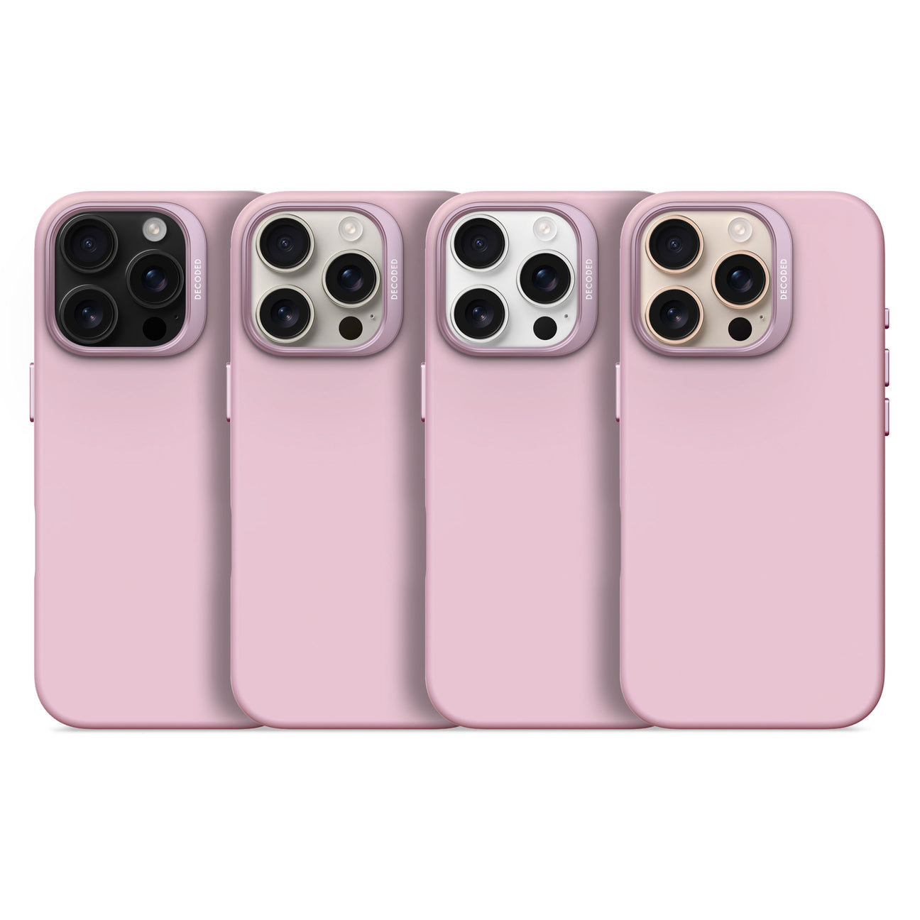 Husă de protecție DECODED din silicon antimicrobian pentru iPhone 16 Pro - Mov Lilla