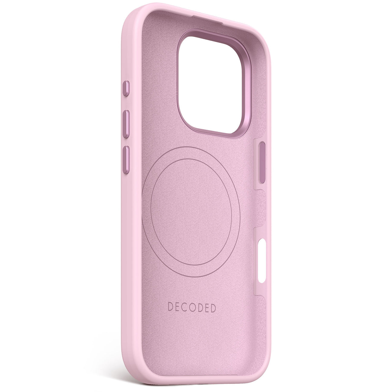 Husă de protecție DECODED din silicon antimicrobian pentru iPhone 16 Pro - Mov Lilla