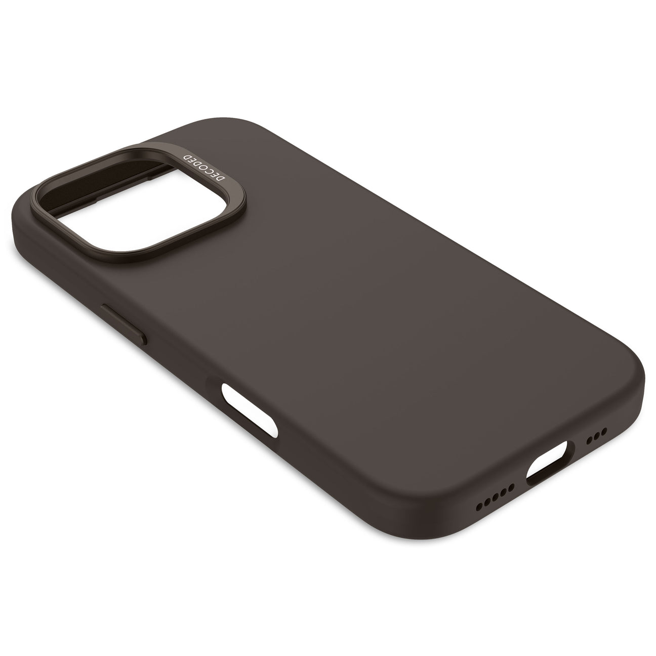 Husă de silicon DECODED AntiMicrobiană pentru iPhone 16 Pro - Negru Phantom