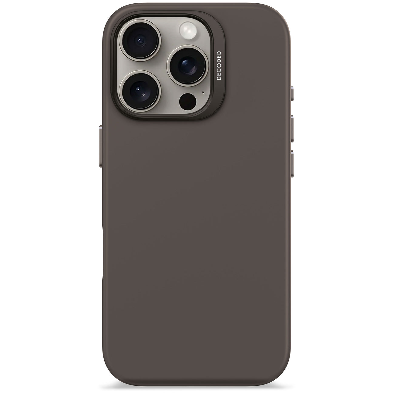 Husă de silicon DECODED AntiMicrobiană pentru iPhone 16 Pro - Negru Phantom