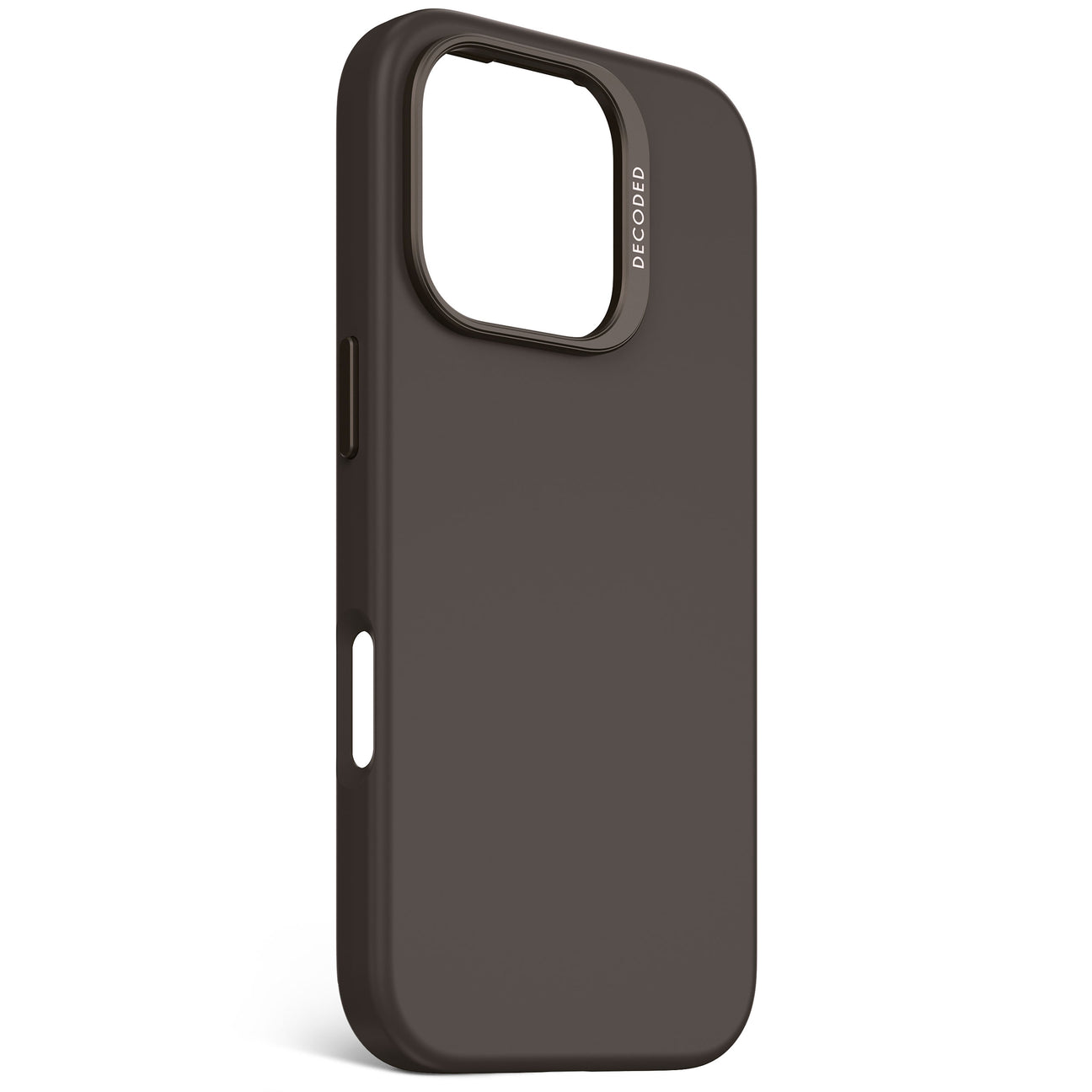 Husă de silicon DECODED AntiMicrobiană pentru iPhone 16 Pro - Negru Phantom