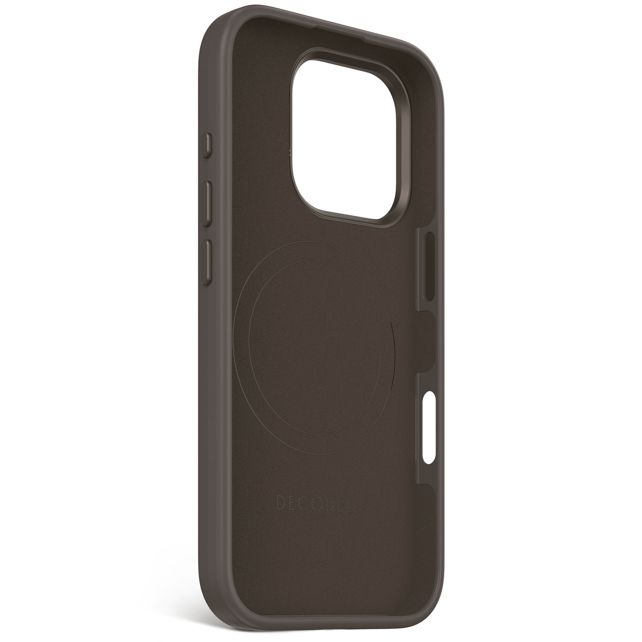 Husă de silicon DECODED AntiMicrobiană pentru iPhone 16 Pro - Negru Phantom