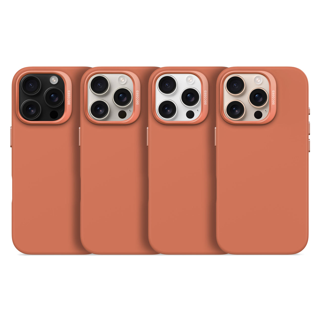 Husă de protecție DECODED AntiMicrobial din silicon pentru iPhone 16 Pro - Sand Stone