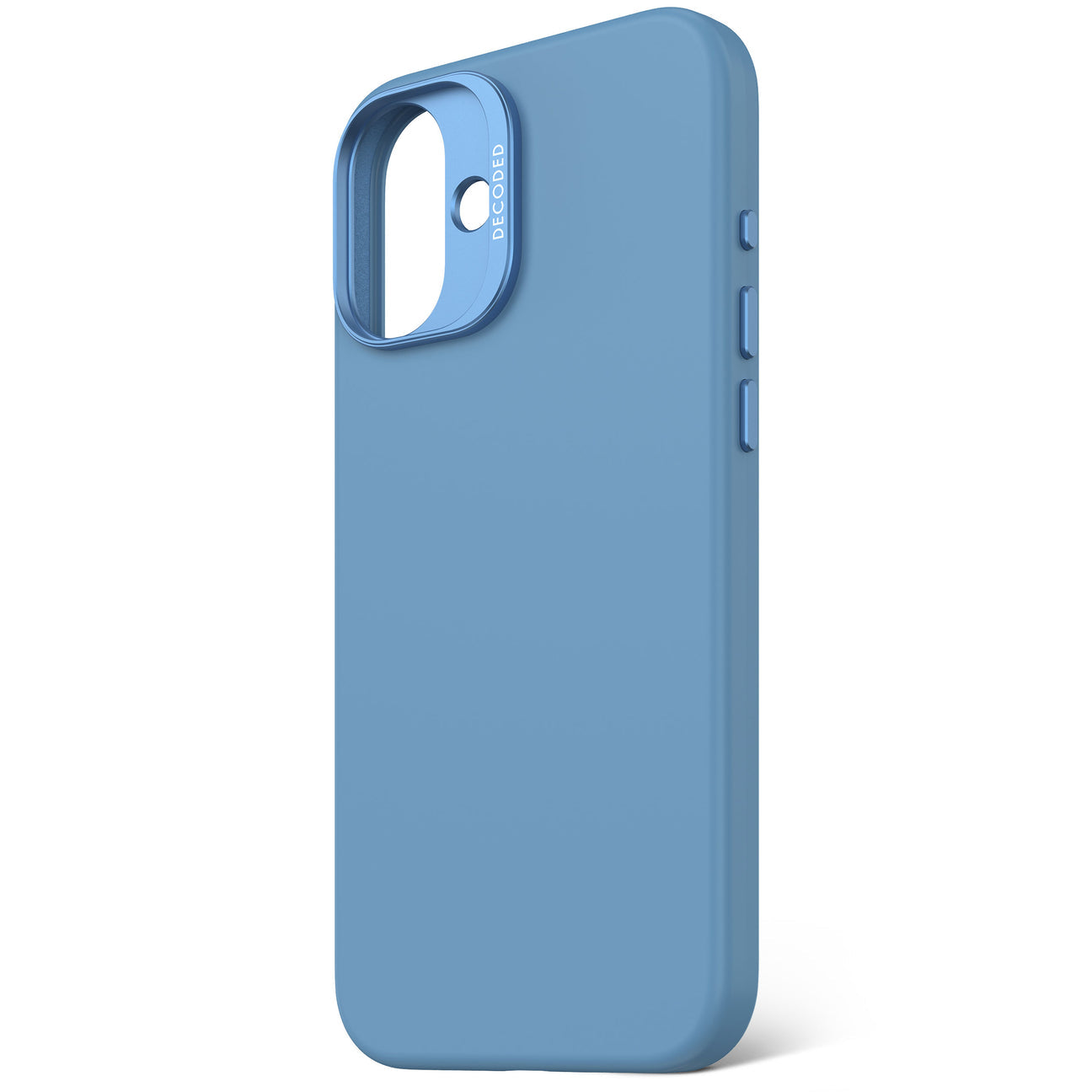 Husă de protecție DECODED din silicon antimicrobian pentru iPhone 16 Plus - Air Blue