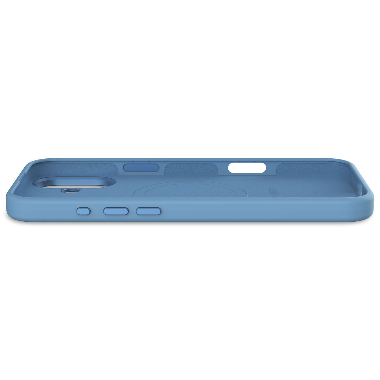Husă de protecție DECODED din silicon antimicrobian pentru iPhone 16 Plus - Air Blue
