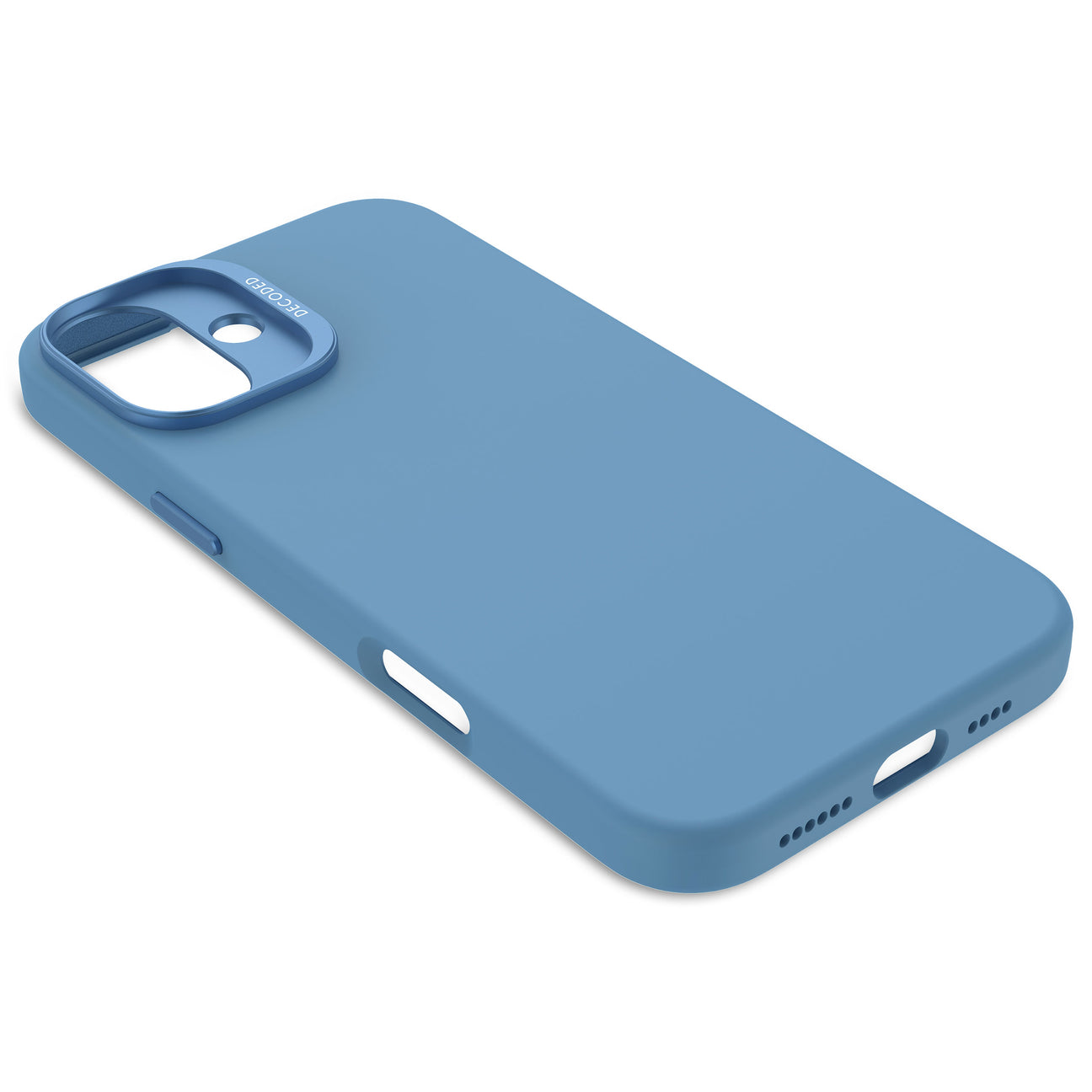 Husă de protecție DECODED din silicon antimicrobian pentru iPhone 16 Plus - Air Blue