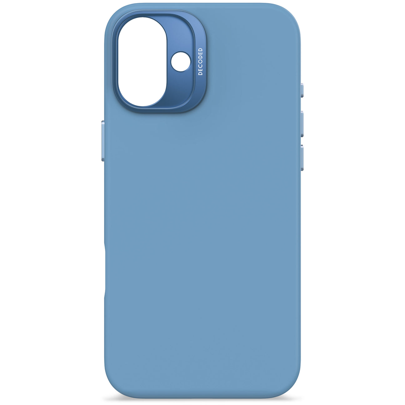 Husă de protecție DECODED din silicon antimicrobian pentru iPhone 16 Plus - Air Blue