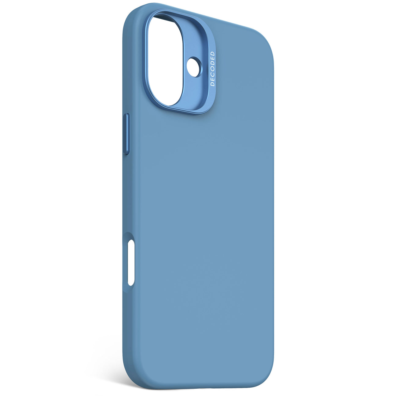 Husă de protecție DECODED din silicon antimicrobian pentru iPhone 16 Plus - Air Blue