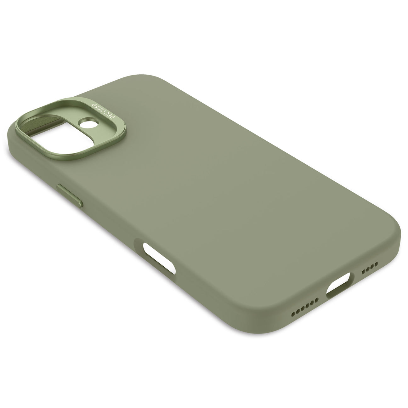 Husă de protecție DECODED din silicon antimicrobian pentru iPhone 16 Plus - Verde Jad
