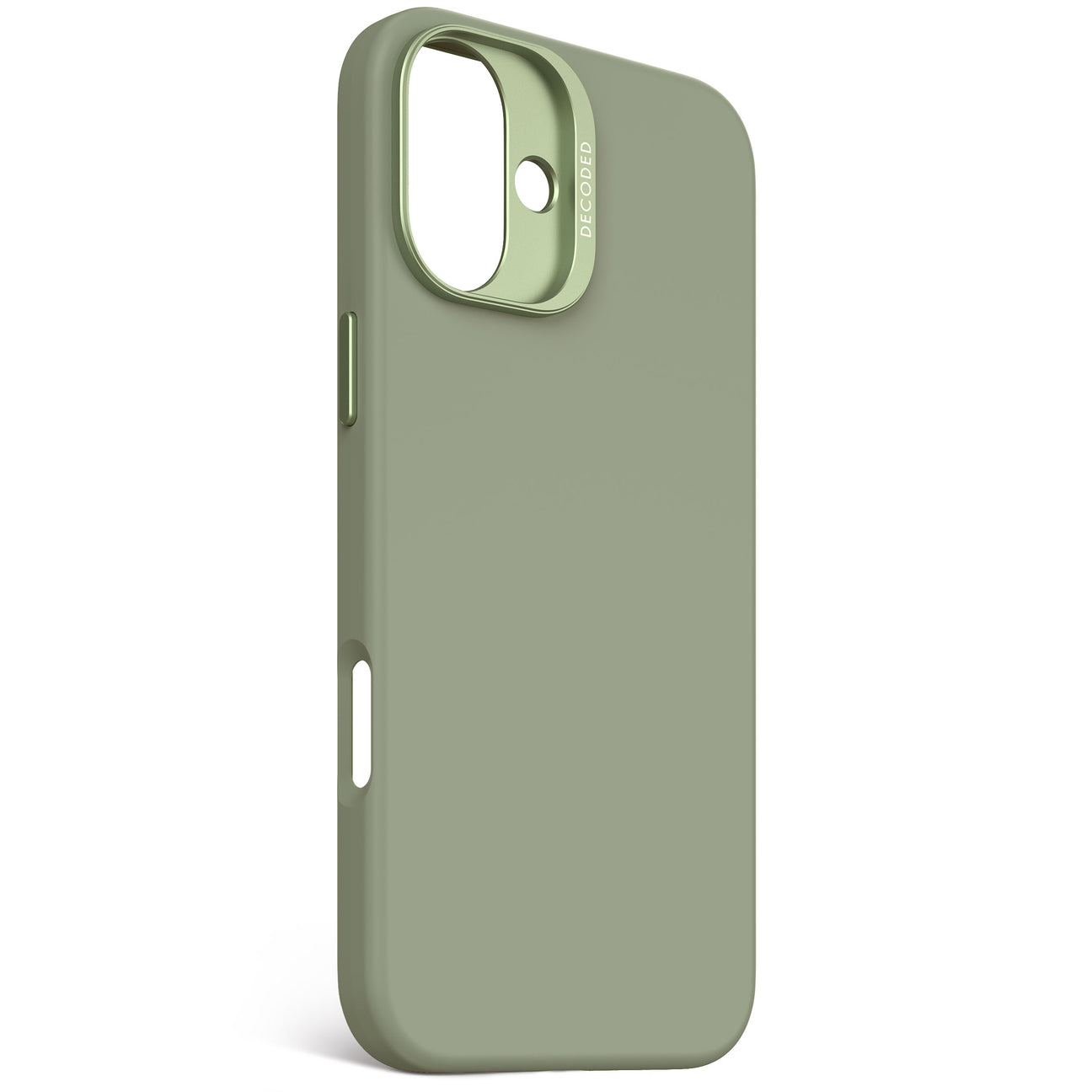 Husă de protecție DECODED din silicon antimicrobian pentru iPhone 16 Plus - Verde Jad