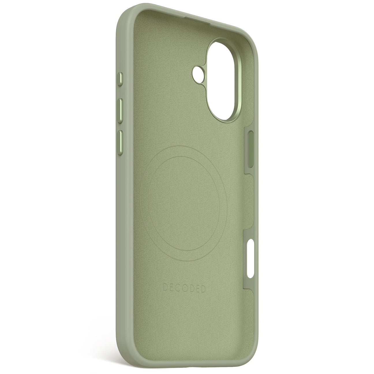 Husă de protecție DECODED din silicon antimicrobian pentru iPhone 16 Plus - Verde Jad