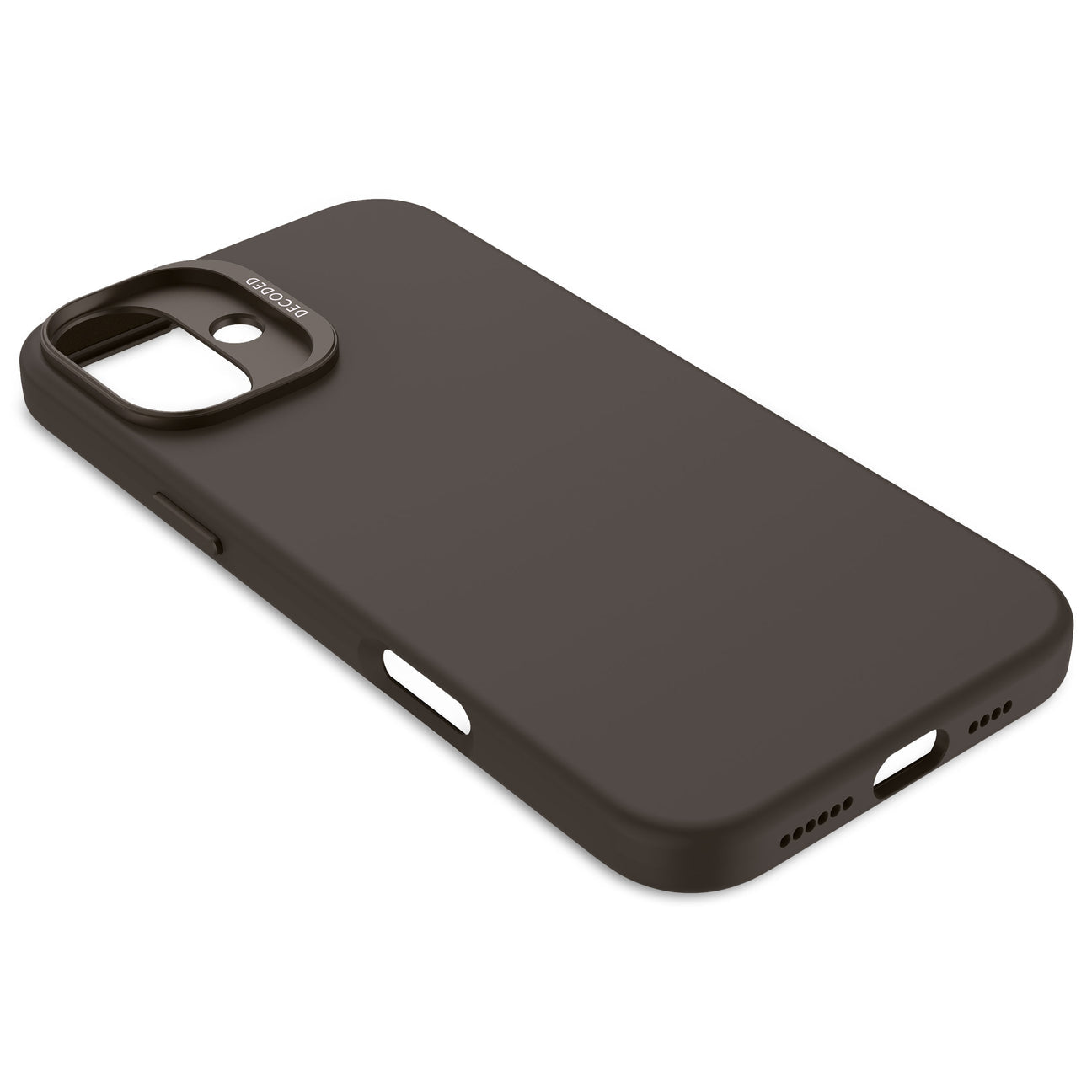 Husă din silicon antimicrobian DECODED AntiMicrobial pentru iPhone 16 Plus - Negru Phantom