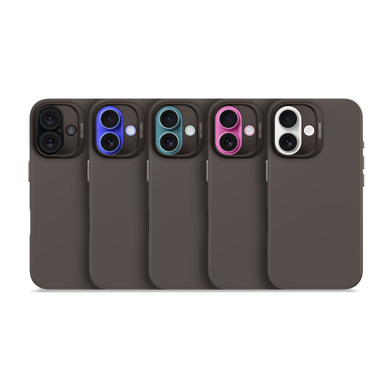 Husă din silicon antimicrobian DECODED AntiMicrobial pentru iPhone 16 Plus - Negru Phantom