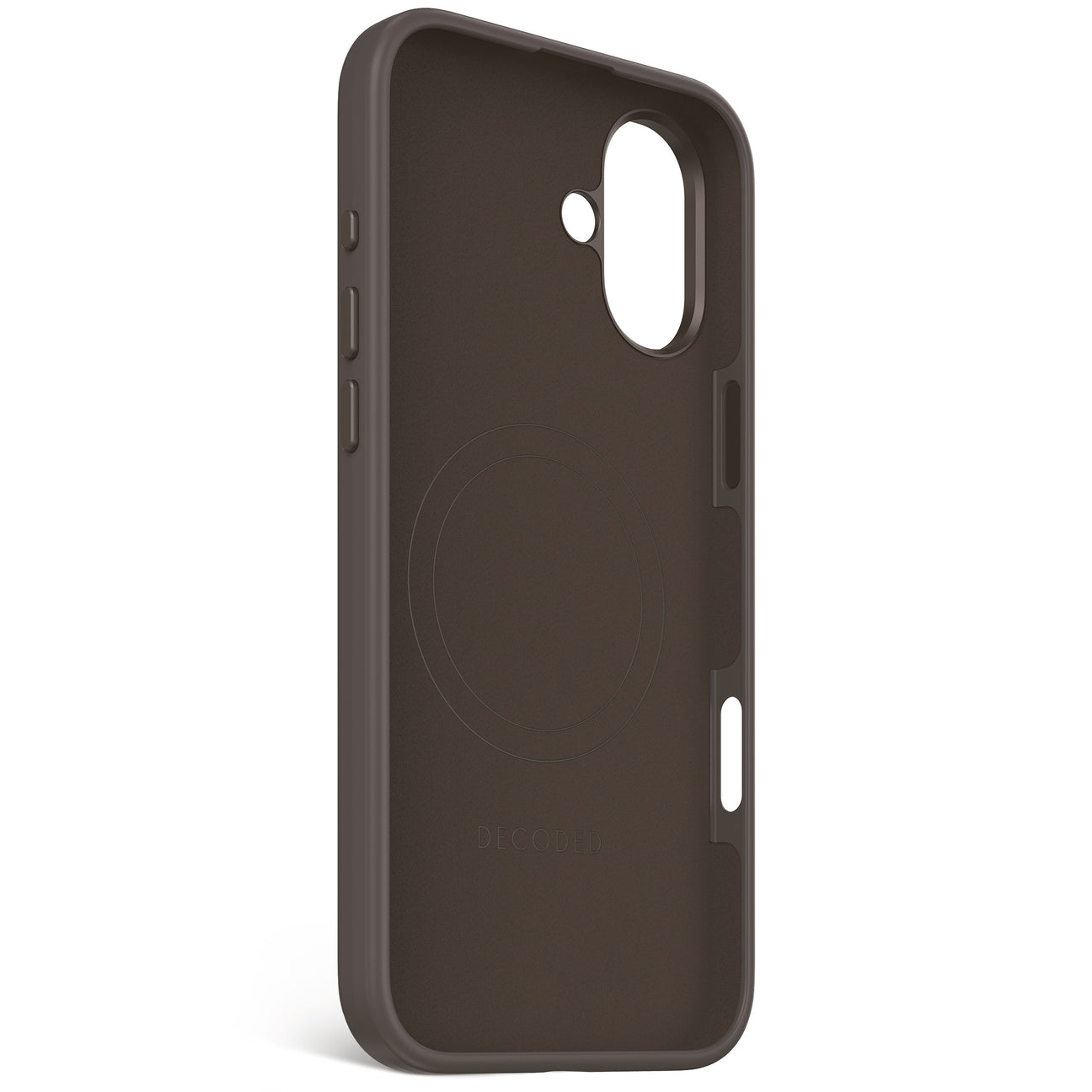 Husă din silicon antimicrobian DECODED AntiMicrobial pentru iPhone 16 Plus - Negru Phantom