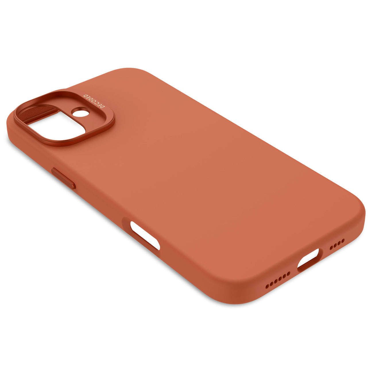 Husă DECODED din silicon antimicrobiană pentru iPhone 16 Plus - Sand Stone