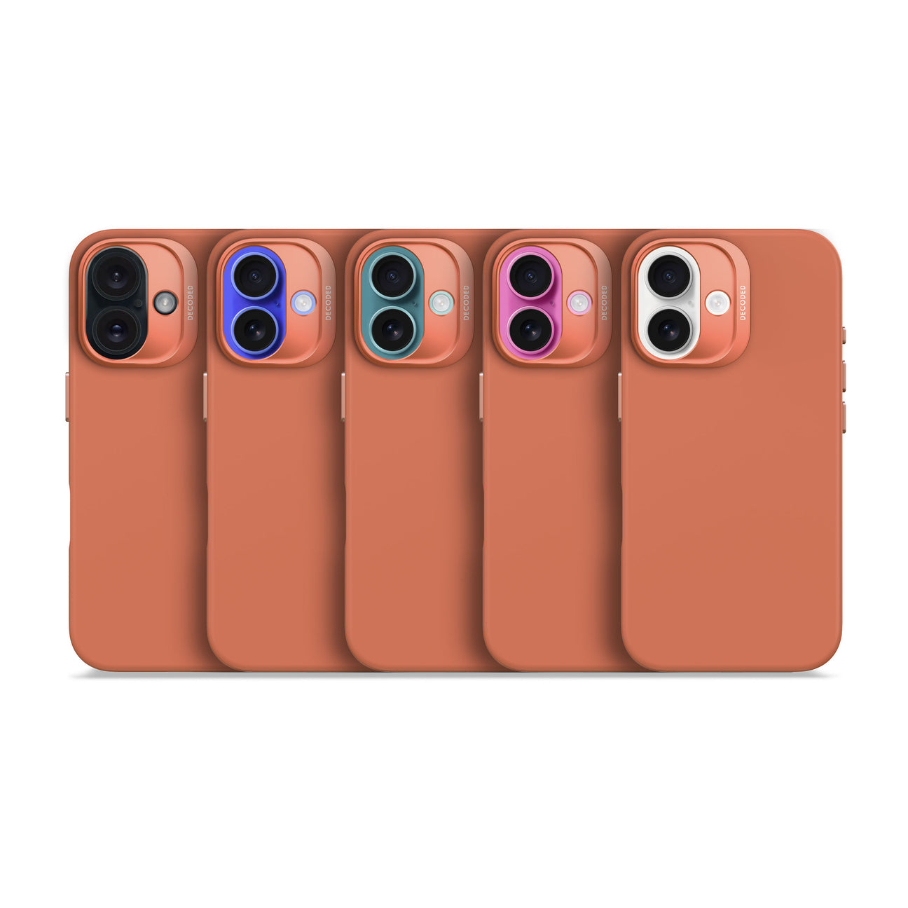 Husă DECODED din silicon antimicrobiană pentru iPhone 16 Plus - Sand Stone