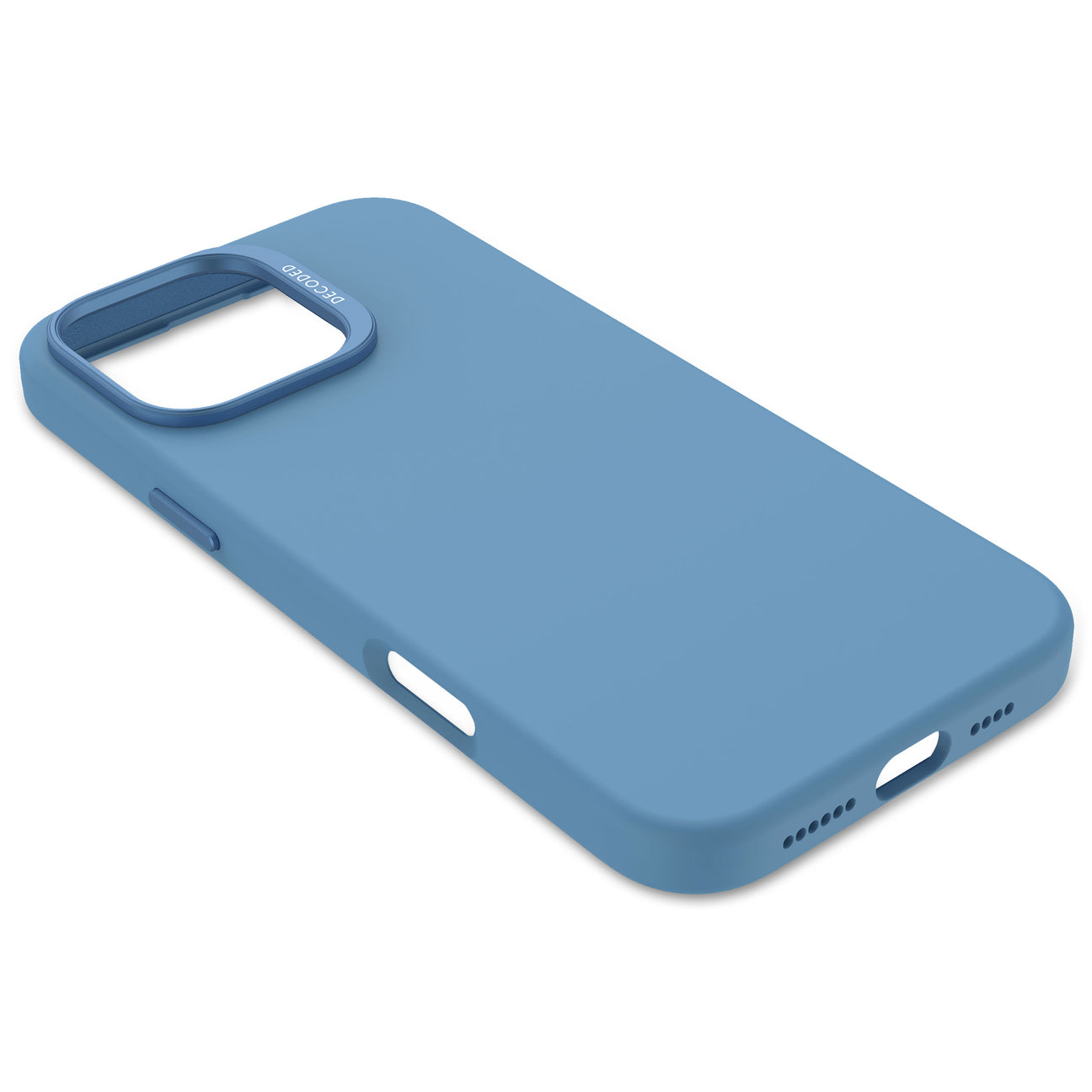 Husă de protecție DECODED din silicon antimicrobian pentru iPhone 16 Pro Max - Air Blue