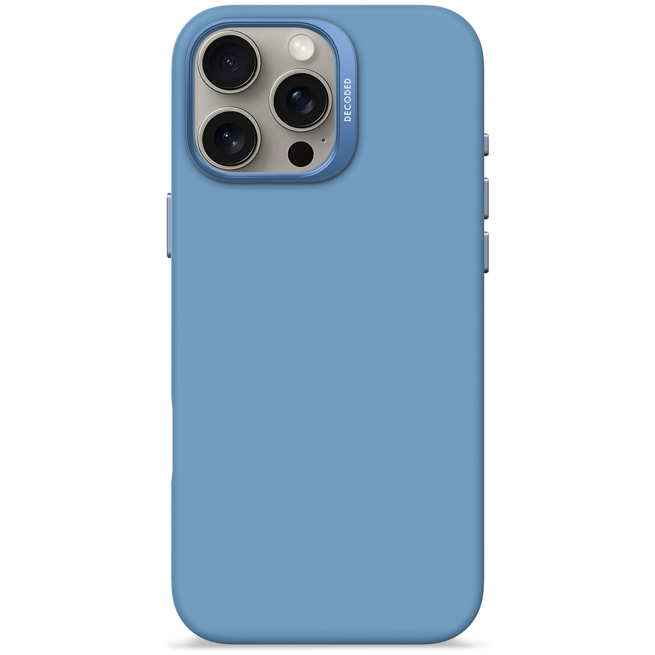 Husă de protecție DECODED din silicon antimicrobian pentru iPhone 16 Pro Max - Air Blue