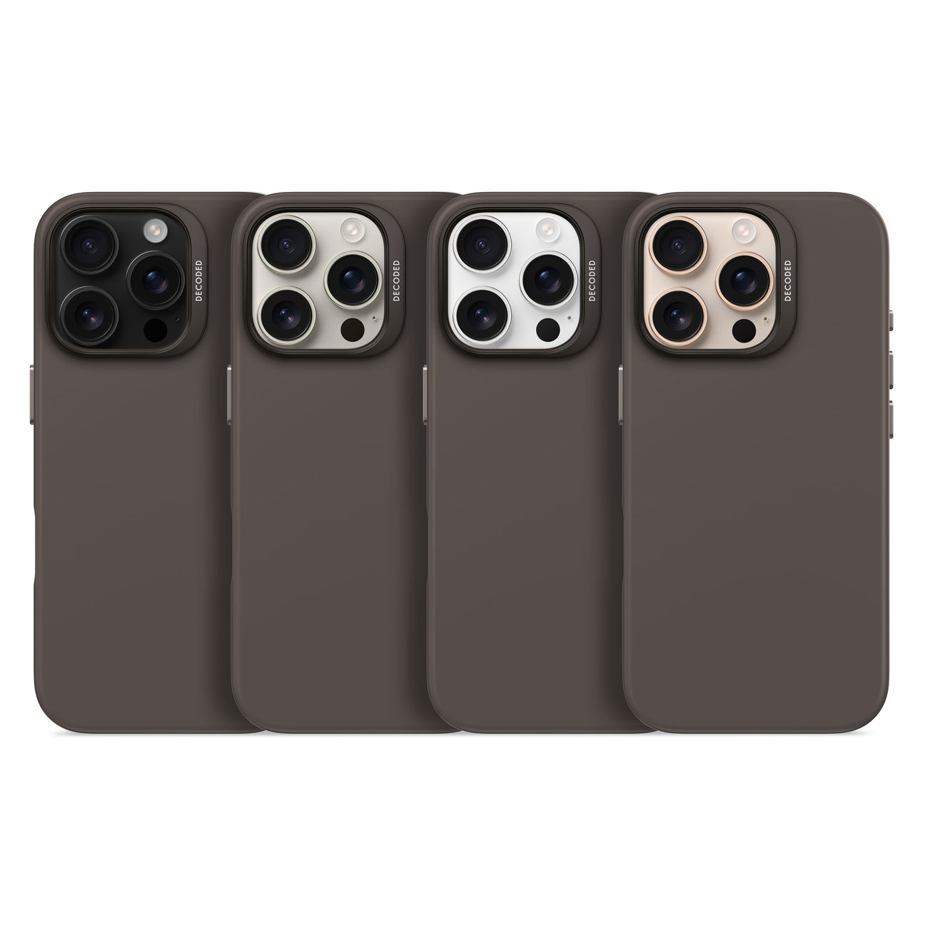 Husă de protecție DECODED AntiMicrobial din silicon pentru iPhone 16 Pro Max - Negru Phantom