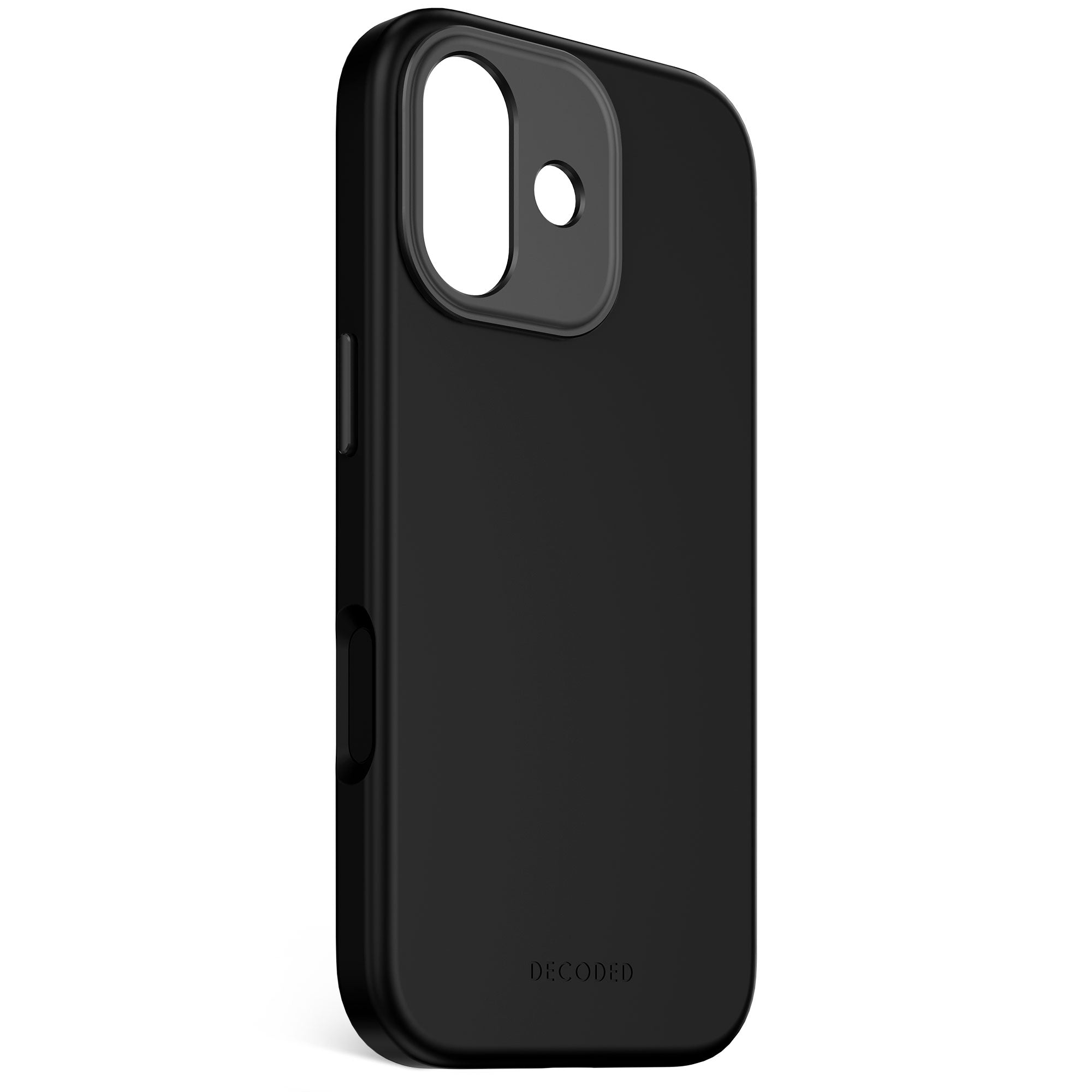 Husă de silicon DECODED Antimicrobiană pentru iPhone 17 - Negru Phantom