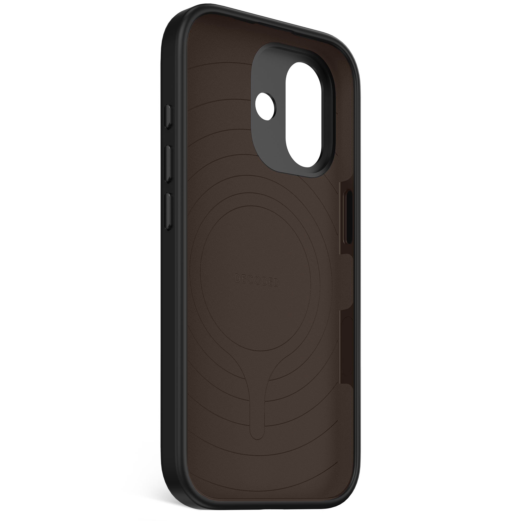 Husă de silicon DECODED Antimicrobiană pentru iPhone 17 - Negru Phantom