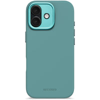 Husă de silicon DECODED Antimicrobial pentru iPhone 17 – Retro Blue