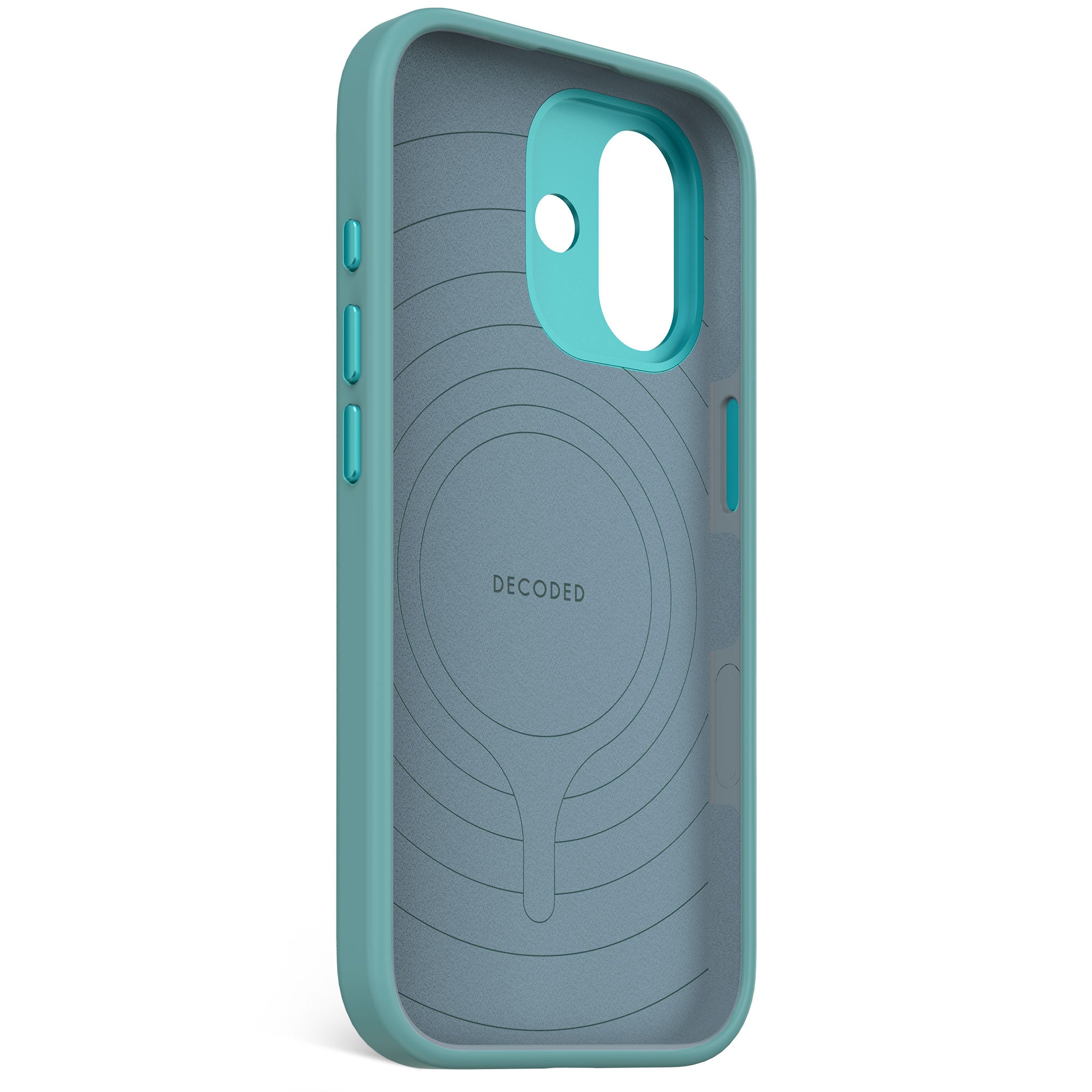 Husă de silicon DECODED Antimicrobial pentru iPhone 17 – Retro Blue