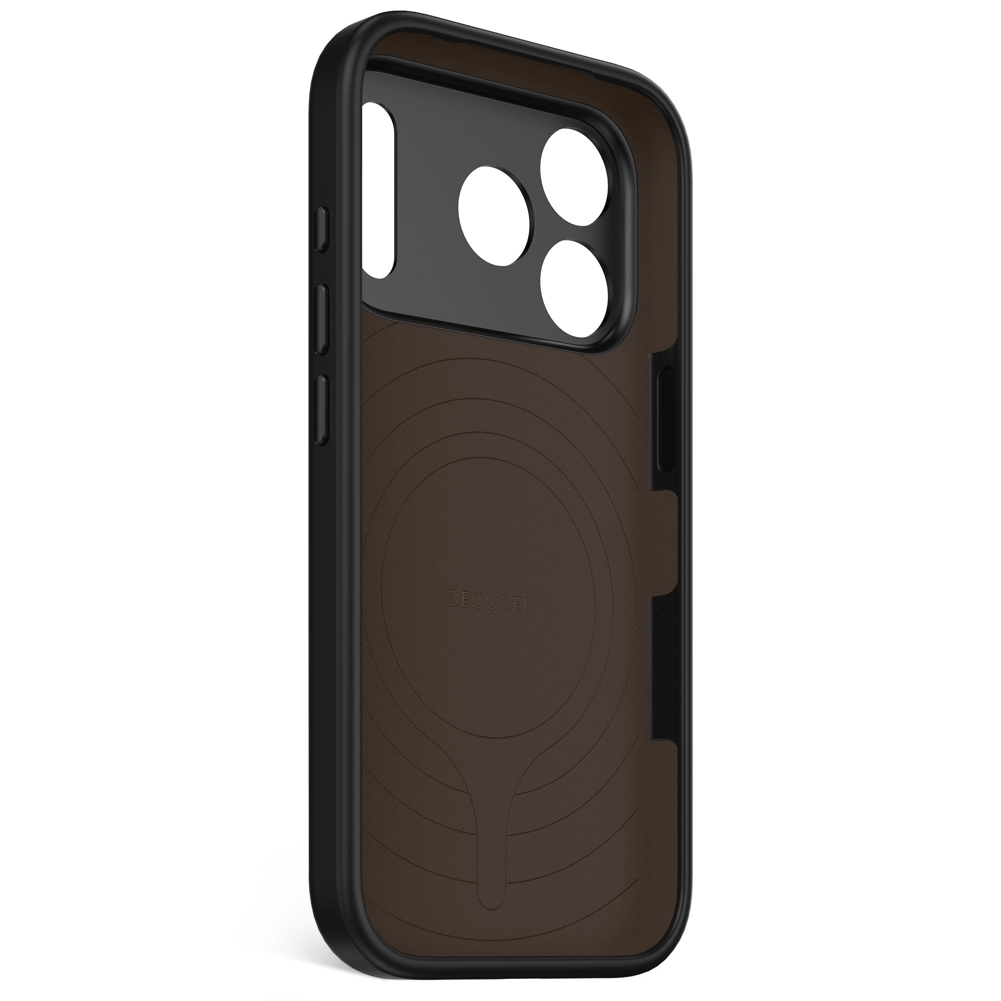 DECODED Husă de silicon antimicrobiană pentru iPhone 17 Pro - Phantom Black