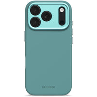 Husă de silicon antimicrobiană DECODED pentru iPhone 17 Pro - Albastru Retro