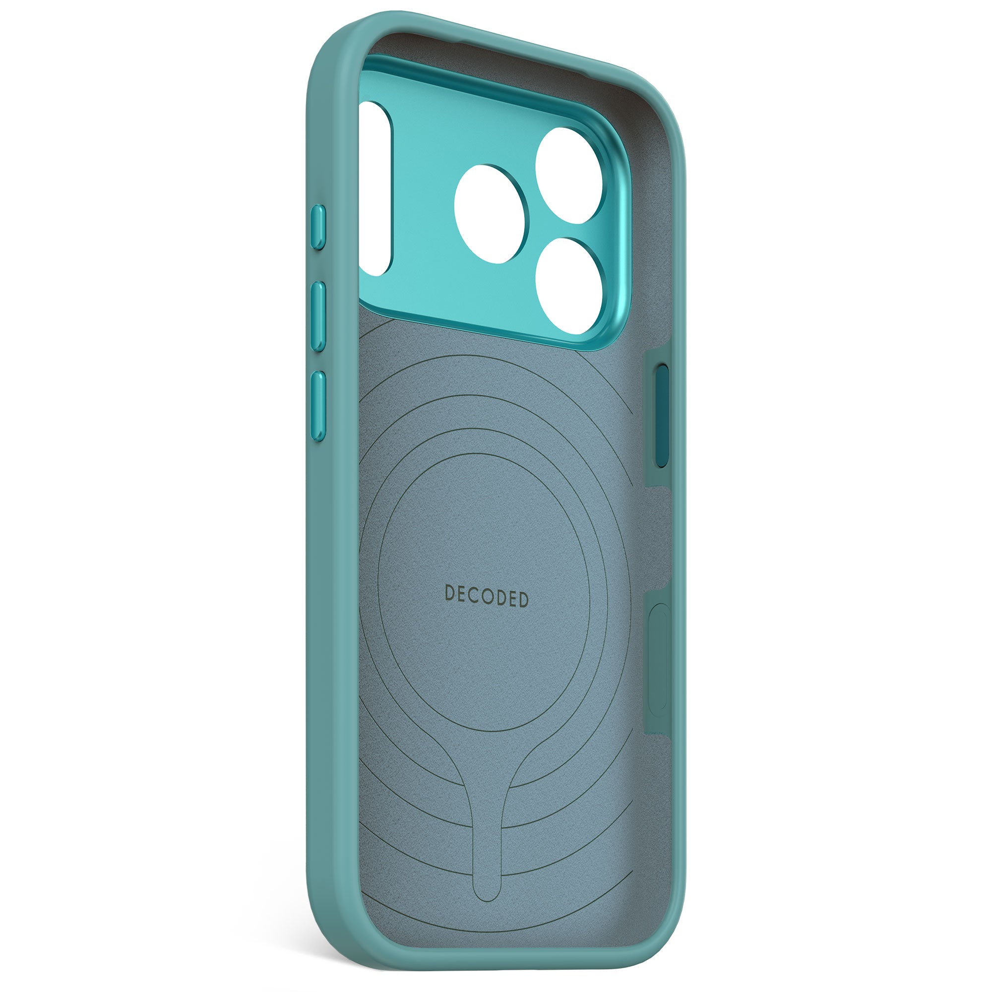 Husă de silicon antimicrobiană DECODED pentru iPhone 17 Pro - Albastru Retro