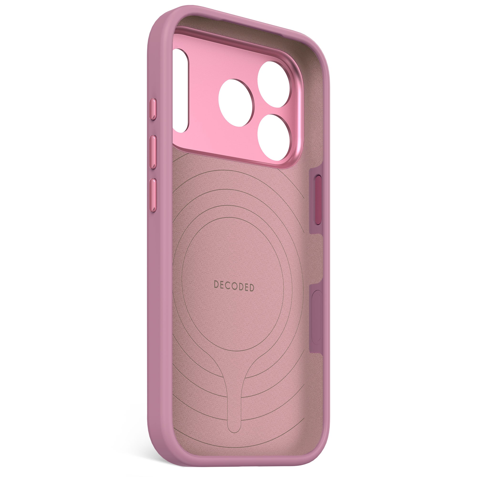 Husă DECODED din silicon antimicrobian pentru iPhone 17 Pro - Rosette